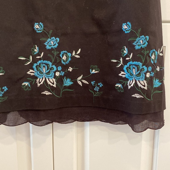 RW&CO strapless dress. Beautiful embroidery on the bottom. Slip underneath. - Picture 2 of 4